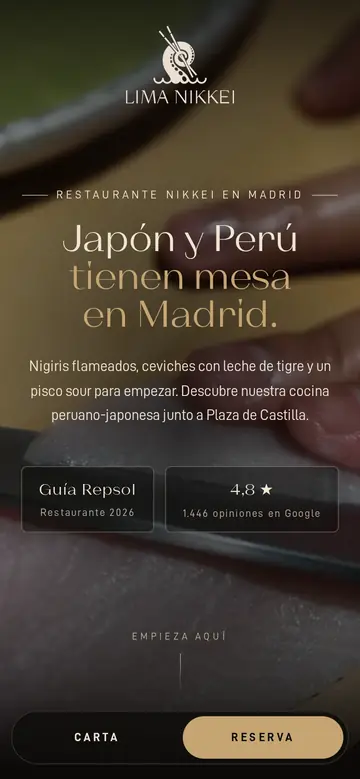 La web de Lima Nikkei ahora, en el móvil